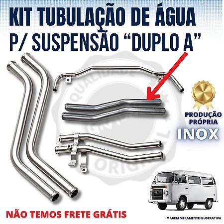 KIT TUBULAÇÃO INOX KOMBI COM SUSPENSÃO DUPLO A 2006-2013