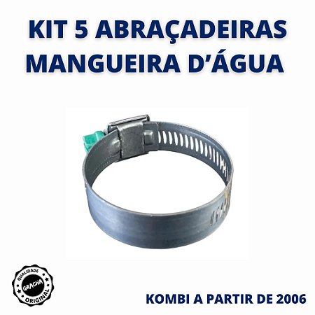 KIT 5 ABRAÇADEIRAS P/ MANGUEIRAS DE ARREFECIMENTO KOMBI 1.4