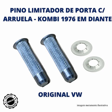 PINO LIMITADOR DE PORTA C/ ARRUELA (PAR) - KOMBI 1976 EM DIANTE