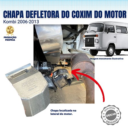 CHAPA DEFLETORA DO COXIM DO MOTOR KOMBI 2006-2014