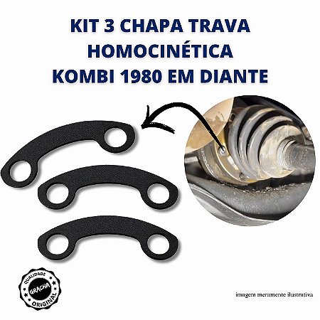 KIT 3 CHAPA TRAVA PARAFUSO HOMOCINÉTICA KOMBI 1980-2014