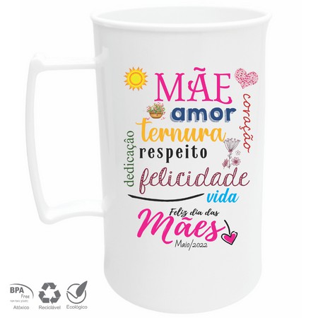 200 Canecas Acrílicas 300 ml Personaliza  Dia Das Mães