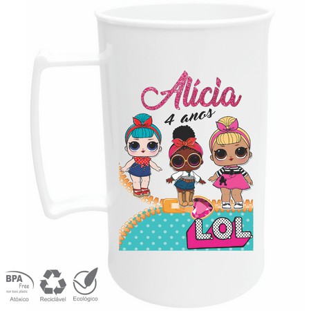 25 Canecas 300 ml Personalizas Lol