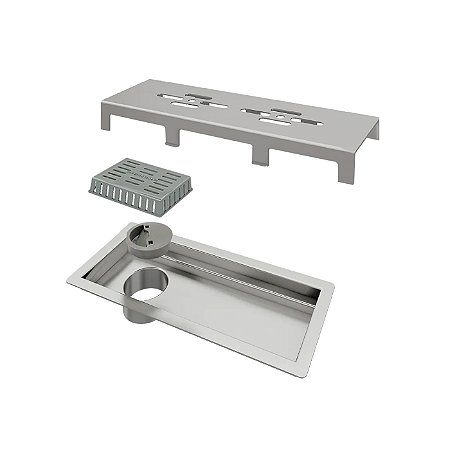 Ralo Linear 25cm Tiny Vazada Inox