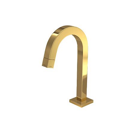 Torneira Mesa Bica Baixa Lavatório 1197.GL.TUB Tube Gold - Deca