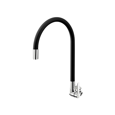 Torneira Cozinha Parede Galiflex Cromada e Preta Docol