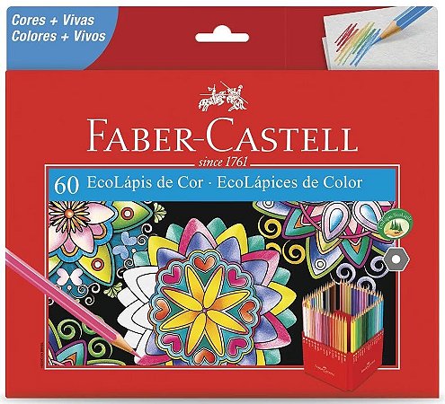 Lápis de Cor Faber Castell EcoLápis 60 cores