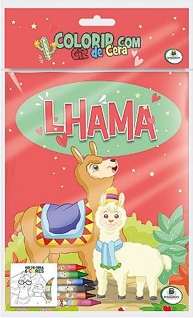 Colorir com Giz de Cera: Lhama - Todolivro