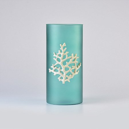 Vaso Tubo Pequeno com Coral