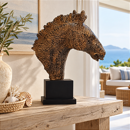 Cabeça de Cavalo em Resina