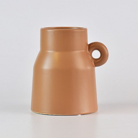 Vaso Garrafa Terracota Marrom Claro