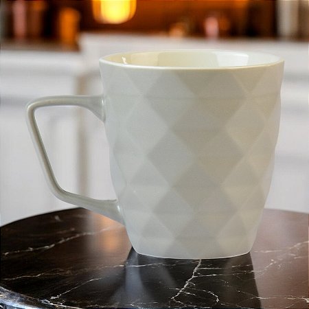 Caneca Textura Geométrica Cinza 400ml