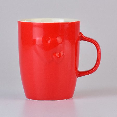 Caneca Vermelha Corações