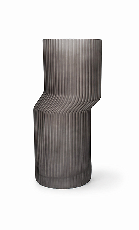 Vaso Fosco Ziggy Cinza 28cm