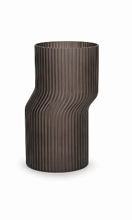 Vaso Fosco Ziggy Cinza 20cm