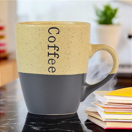 Caneca Sand Coffee Cinza 300 ml