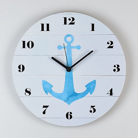 Relógio Náutico 30cm Âncora
