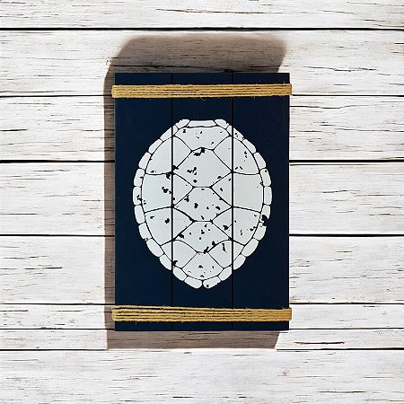 Quadro Casco de Tartaruga Azul Marinho 35 cm