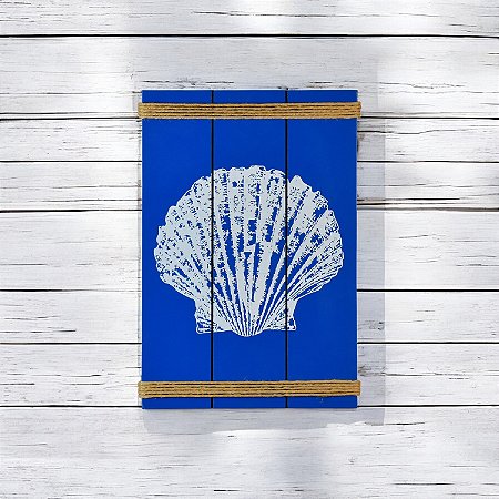 Quadro Concha Azul 35 cm