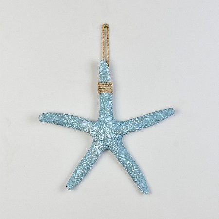 Enfeite Estrela Azul Claro 24cm