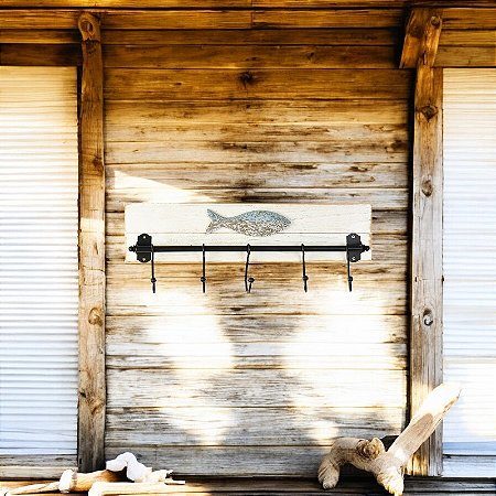 Cabideiro de Parede Peixe Rústico