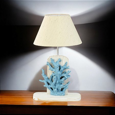 Abajur Náutico Coral Azul