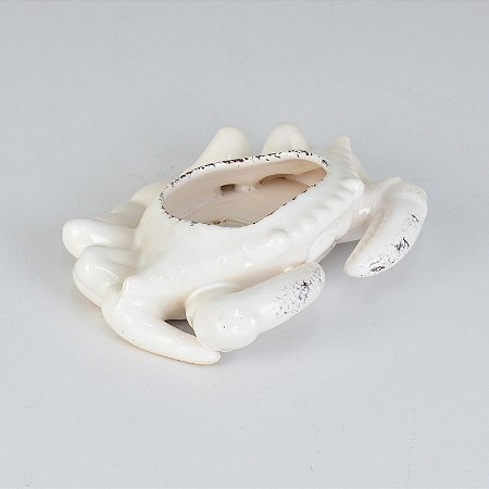 Caranguejo Aberto Ceramica Branco