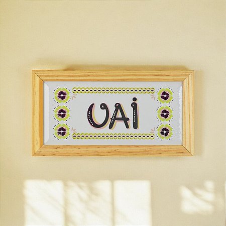 Quadro em Cerâmica Uai - 15,5x29x3,5 cm