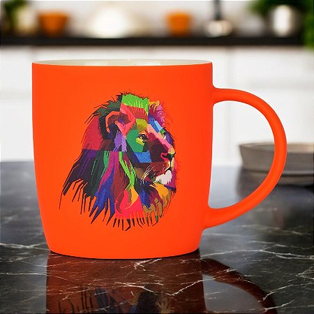 Caneca Laranja Leão 300 ml