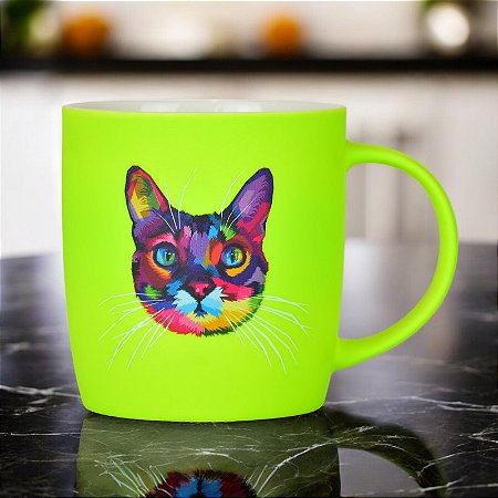 Caneca Verde Limão Gato