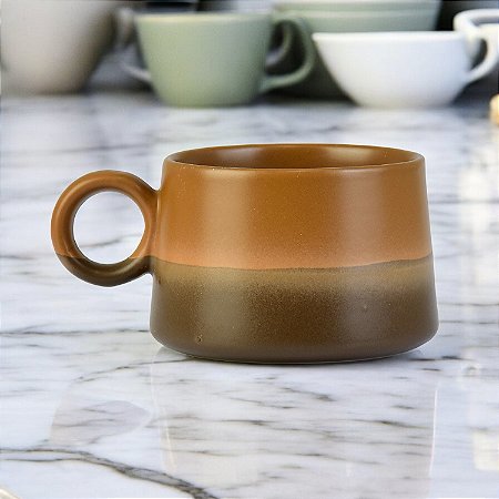 Caneca Dois Tons Bronze 400 ml