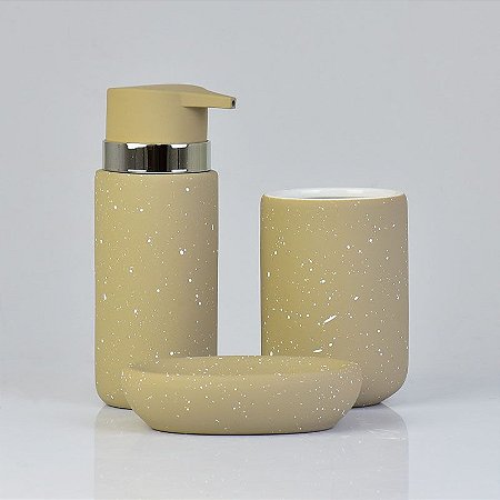 Kit Banheiro Cinza em Cerâmica