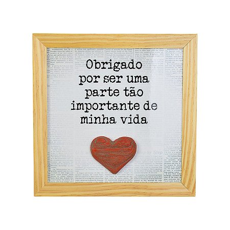 Quadro Azulejo 20x20 Obrigado em Cerâmica