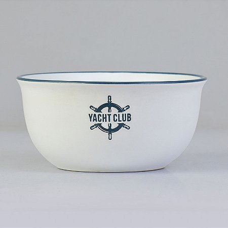 Bowl Ocean Branco Yatch Club em Cerâmica