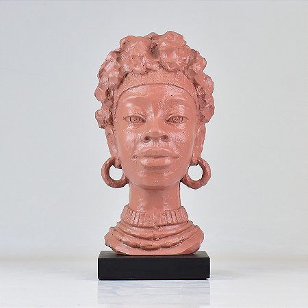 Busto Africana em Resina