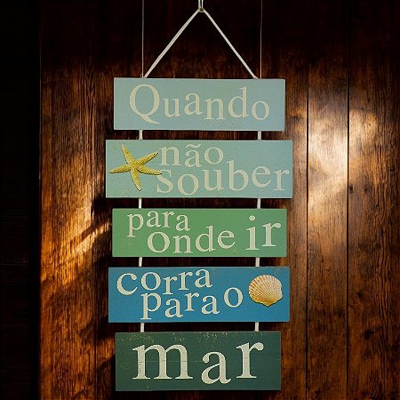 Quadro Náutico Quando Não Souber em Madeira