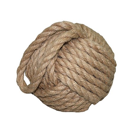 Enfeite Bola Marrom em Corda