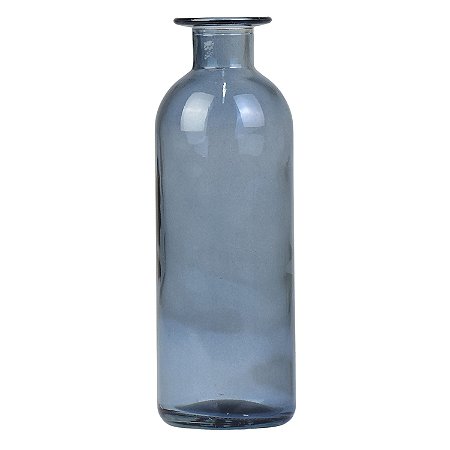 Vaso Garrafa Transparente Preto em Vidro