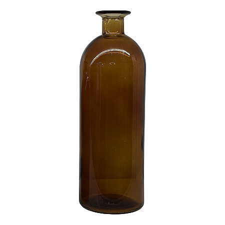 Vaso Transparente Marrom em Vidro