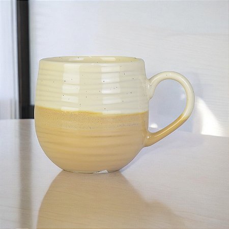 Caneca Ball Bege em Cerâmica 450 ml