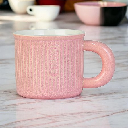Caneca Color Rosa em Cerâmica