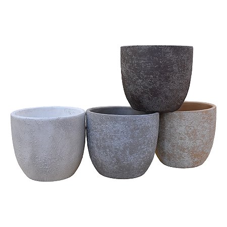 Jogo Com 4 Vasos Cold 12 cm em Cerâmica