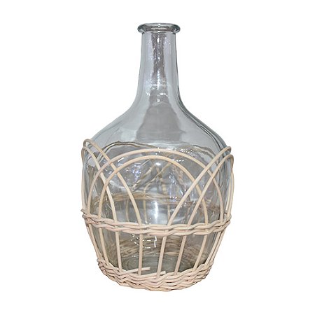 Vaso Ball Ratan 26 cm em Vidro