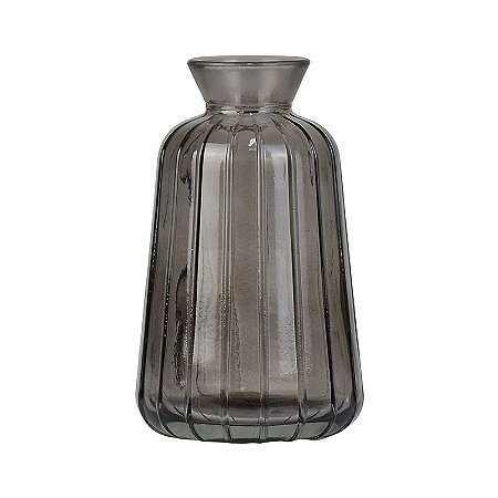 Vaso Fumê Preto em Vidro