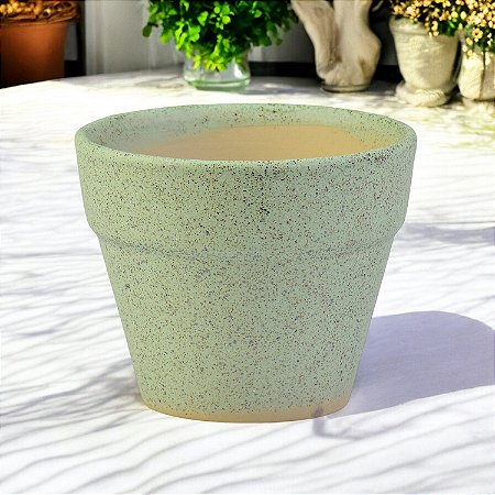 Vaso Shine Verde Claro em Cerâmica