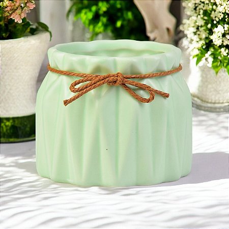 Vaso Color Losango Verde em Cerâmica
