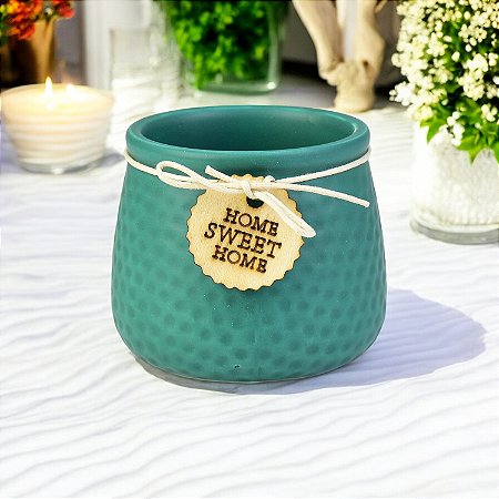 Vaso Color Textura Verde em Cerâmica