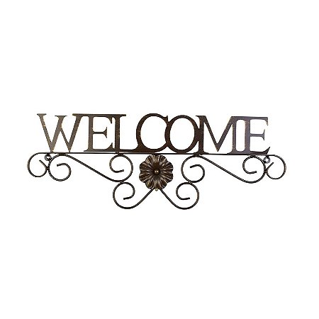 Placa Welcome em Metal