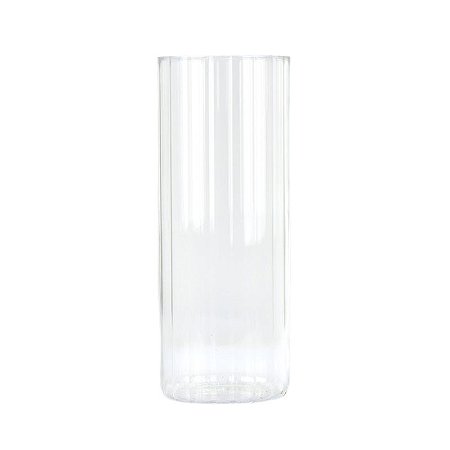 Vaso Transparente Linhas M em Vidro