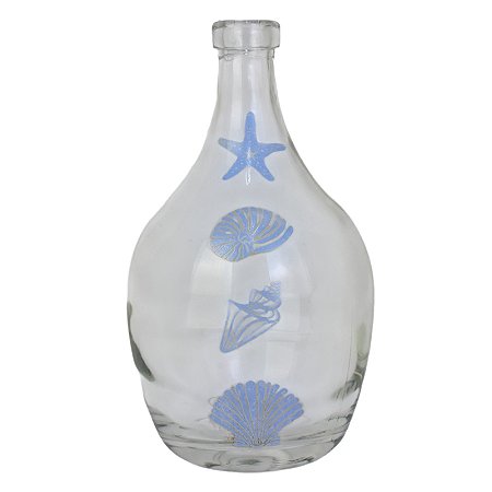 Vaso Garrafa Drop Transparente em Vidro